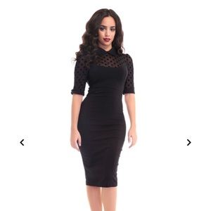 Black Collectif Collared Pencil Dress
